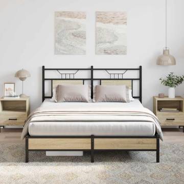 Sonoma Oak Bed Frame 140x190 cm - Stylish & Durable