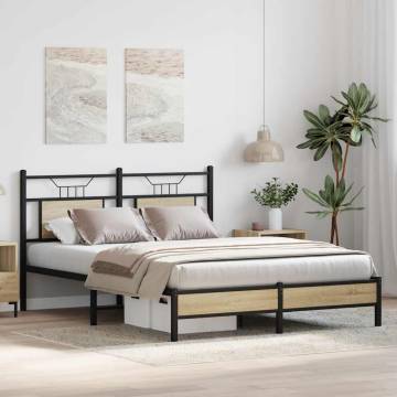 Sonoma Oak Bed Frame 140x190 cm - Stylish & Durable