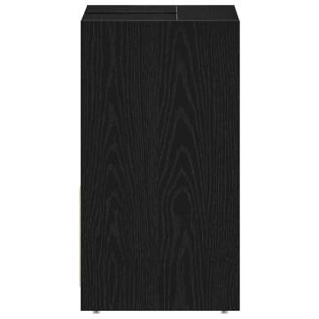 Bathroom Cabinet Black Oak 60x33x61 cm | Hipomarket UK