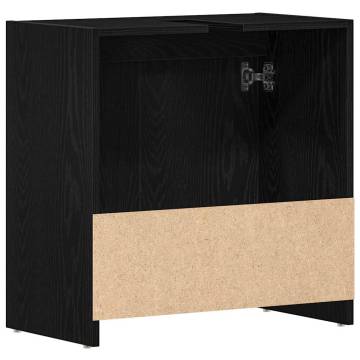 Bathroom Cabinet Black Oak 60x33x61 cm | Hipomarket UK