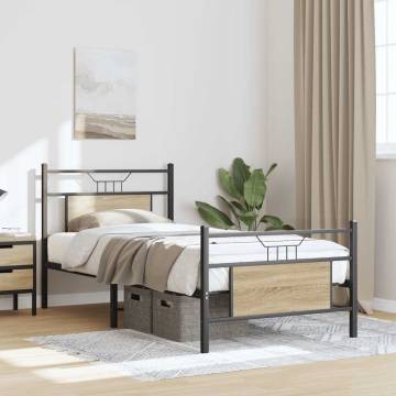 Sonoma Oak Bed Frame 80x200 cm - Stylish & Durable | HipoMarket