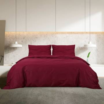 Bordeaux Duvet Cover Set 225x220 cm - Lightweight Microfiber