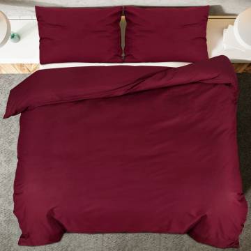 Bordeaux Duvet Cover Set 225x220 cm - Lightweight Microfiber