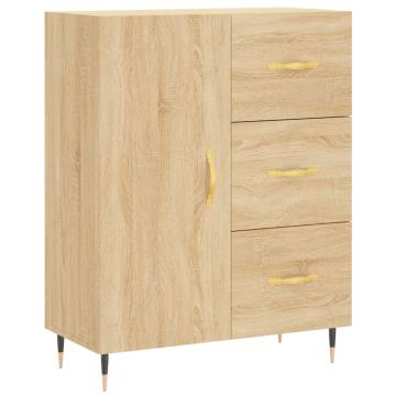 Elegant Highboard in Sonoma Oak - Stylish Storage Solution