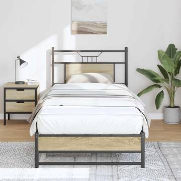 Sonoma Oak Bed Frame 90x200 cm - Durable & Stylish