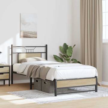 Sonoma Oak Bed Frame 90x200 cm - Durable & Stylish