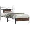  Bed Frame without Mattress Brown Oak 75x190 cm Small Single Engineered Wood Colour brown oak Size 75 x 190 cm Model with headboard & low footboard 