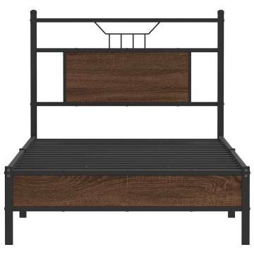 Brown Oak Bed Frame 75x190 cm - Small Single | HipoMarket