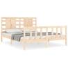 King Size Solid Wood Bed Frame with Headboard | HipoMarket