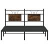 Bed Frame without Mattress in Smoked Oak - 137x190 cm