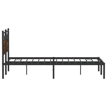 Bed Frame without Mattress in Smoked Oak - 137x190 cm