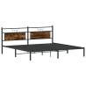 Smoked Oak Bed Frame 193x203 cm - No Mattress Included