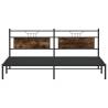 Smoked Oak Bed Frame 193x203 cm - No Mattress Included