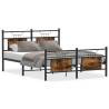 Smoked Oak Bed Frame 140x190 cm - Stylish & Durable Design