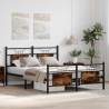 Smoked Oak Bed Frame 140x190 cm - Stylish & Durable Design