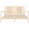 King Size Solid Wood Bed Frame with Headboard | HipoMarket