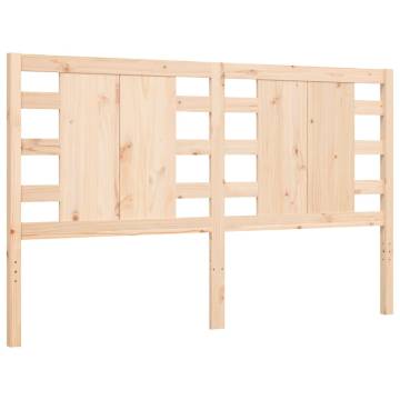 King Size Solid Wood Bed Frame with Headboard | HipoMarket