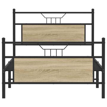 Sonoma Oak Bed Frame 100x190 cm – Stylish Storage Solution