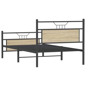 Sonoma Oak Bed Frame 100x190 cm – Stylish Storage Solution