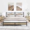  Bed Frame without Mattress Sonoma Oak 183x203 cm Engineered Wood Colour sonoma oak Size 183 x 203 cm Model with headboard & low footboard 