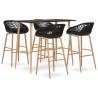 5 Piece Bar Set Black Colour black Number of 4 