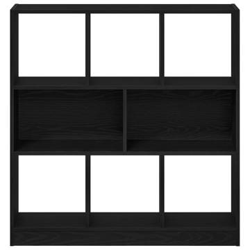 Stylish Black Oak Book Cabinet - 97.5x29.5x100 cm | Hipo Market