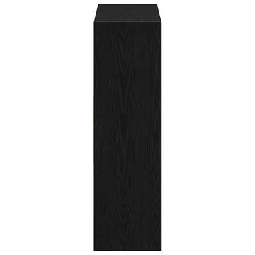 Stylish Black Oak Book Cabinet - 97.5x29.5x100 cm | Hipo Market