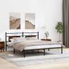 Smoked Oak Bed Frame 160x200 cm | Durable & Stylish