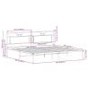 Bed Frame without Mattress Smoked Oak 200x200 cm | Hipomarket