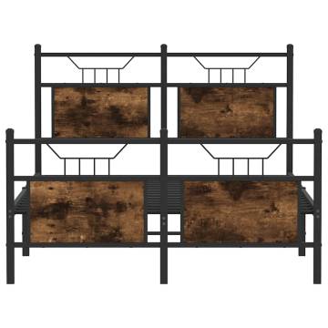 Smoked Oak Bed Frame 120x200 cm - Stylish & Durable Design