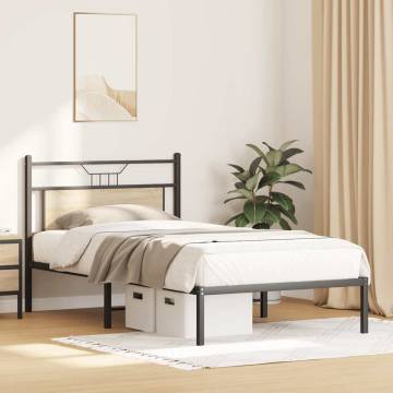 Sonoma Oak Bed Frame 100x190 cm - Durable Engineered Wood