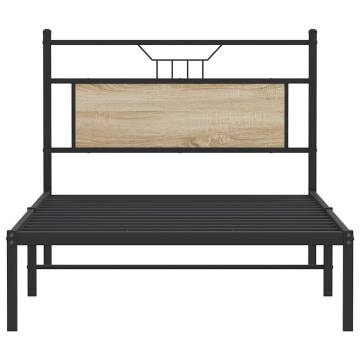 Sonoma Oak Bed Frame 100x190 cm - Durable Engineered Wood