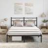  Bed Frame without Mattress Sonoma Oak 140x190 cm Engineered Wood Colour sonoma oak Size 140 x 190 cm Model with headboard 