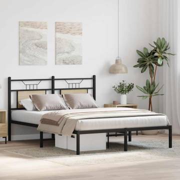 Sonoma Oak Bed Frame 140x190 cm - Stylish & Durable Design