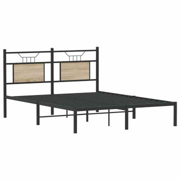 Sonoma Oak Bed Frame 140x190 cm - Stylish & Durable Design