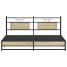 Metal Bed Frame without Mattress - Sonoma Oak 183x213 cm