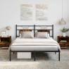  Bed Frame without Mattress Smoked Oak 140x200 cm Engineered Wood Colour smoked oak Size 140 x 200 cm Model with headboard 