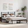 Smoked Oak Bed Frame 140x200 cm - Stylish & Durable