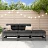 3 Piece Garden Lounge Set with Cushions Grey Solid Wood Colour grey pine Quantity in Package 1 Model 3-seater 