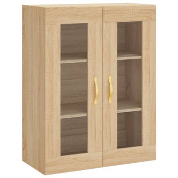 Stylish Highboard Sonoma Oak - 69.5x34x180 cm Engineered Wood