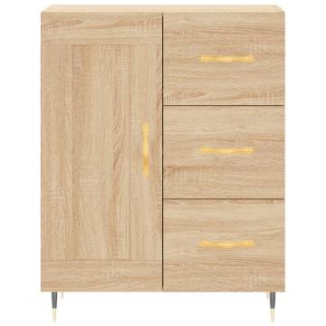 Stylish Highboard Sonoma Oak - 69.5x34x180 cm Engineered Wood