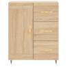 Stylish Highboard Sonoma Oak - 69.5x34x180 cm Engineered Wood