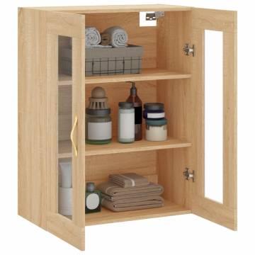 Wall Mounted Cabinet Sonoma Oak - Elegant Storage Solution