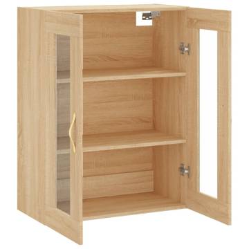 Wall Mounted Cabinet Sonoma Oak - Elegant Storage Solution