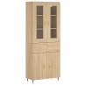 Elegant Highboard Sonoma Oak - 69.5x34x180 cm | HipoMarket