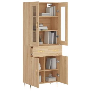 Elegant Highboard Sonoma Oak - 69.5x34x180 cm | HipoMarket