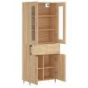 Elegant Highboard Sonoma Oak - 69.5x34x180 cm | HipoMarket