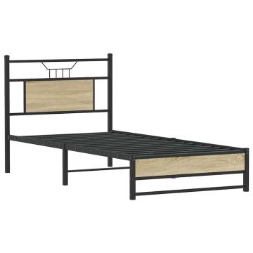 Sonoma Oak Bed Frame 90x190 cm - Stylish & Durable Design