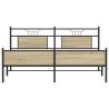 Metal Bed Frame without Mattress - Sonoma Oak 183x213 cm