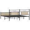 Metal Bed Frame without Mattress - Sonoma Oak 183x213 cm